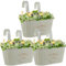 Gatphy 3Pcs Hanging Flower Pots Outdoor for Fence, Metal Hanging Flower Bucket with Drainage Decorative Railing Planter Box Metal Bucket Planter for Porch Railing Balcony Fence Patio(3Pcs)
