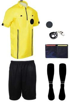 New! 2018 Pro Soccer Referee Package (7 Piece) (Yellow, Adult Small)