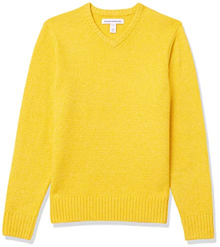 Amazon Essentials Maglione Morbido con Scollo a v a Maniche Lunghe Uomo, Giallo, L