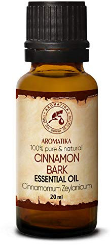 Zimtrinde Ätherisches Öl 20ml - Cinnamomum Zeylanicum - Zimtöl - Raumduft - 100% Reine Ätherische Öle - für Schönheit - Aromatherapie - Haare & Haut - Duftlampe - Diffuser