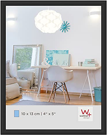 walther design Marco de fotos negro 10 x 13 cm New Lifestyle Marco de plástico KV113B