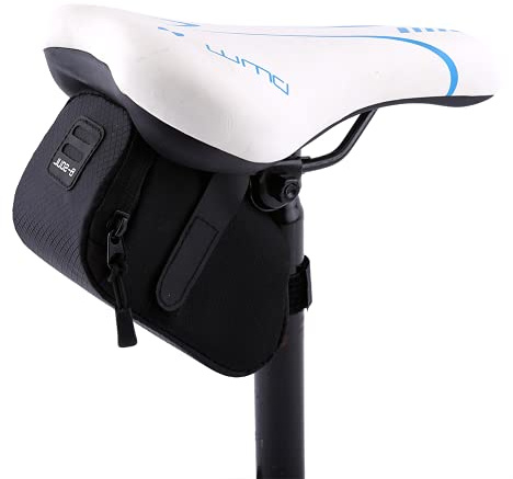 Bolsa De Sillín, Bolsa De Sillín De Bicicleta Bolsa De Almacenamiento Debajo del Asiento con Gancho Y Bucle para Almacenar Todos Sus Accesorios Necesarios para Bicicletas(Negro)