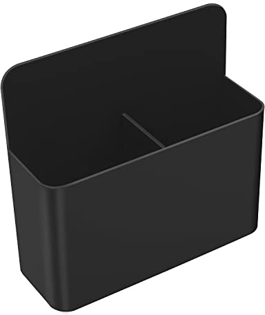 MoKo Portapenne Magnetico, Scatola Magnetica in ABS, Portaoggetti Magnetico, Organizer Magnetico per Lavagna Bianca, con Divisorio Rimovibile, Forniture per Casa, Scuola, Ufficio, Nero