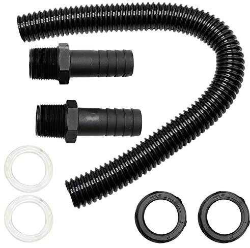 Water Butt Connector Pipe Link Kit,Butt Connector Pipe Link Kit Rain Barrel Linking Kit Two Tank Fittings Male Thread (One Tube)