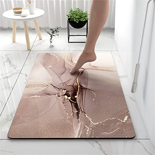 Diatomita Piedra Alfombra de Baño Antideslizante Anti Moho Secado Rápido Alfombra de Ducha Diatomita Mármol Oro Piedra Alfombra de Baño Goma Absorbente Alfombrillas de Baño
