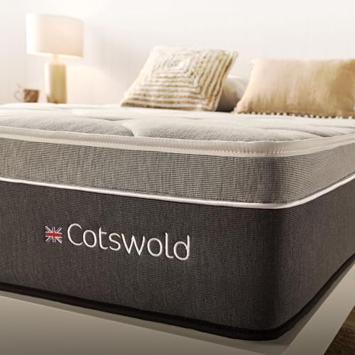 Double Medium Firm Orthopedic Support Mattress 4FT6, 12 Inch Pocket Spring Memory Foam Mattress, Pressure Relief for Back Pain, OekoTex Certified, Aloe Touch Fabric Skin Soft, 135x190x30cm, Cotswold
