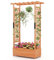 TANGZON Raised Garden Bed with Arch Trellis, Freestanding Ground Garden Planter Box, Outdoor Vertical Trough Planter Container for Vine Climbing Plant Flower Herb (Orange, 110 x 44 x 180 cm)
