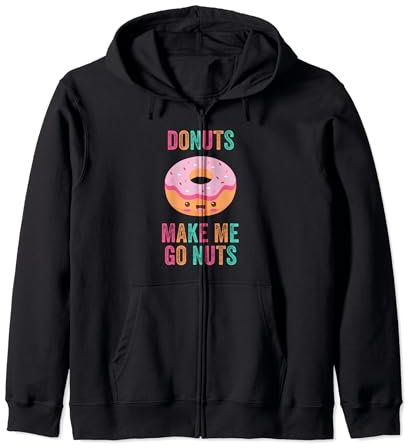 Donuts Make Me Go Nuts Éventail Donut amusant pour les amateurs de donuts Sweat à Capuche