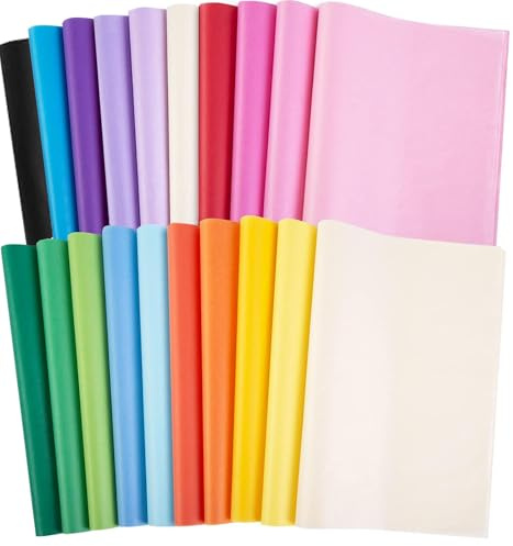 60 Coloured Tissue Paper for Wrapping Gifts,Cydaluya Tissue Papers with 20 Colors, 35x50cm Tissue Paper Sheets Perfect for Packaging Gifts and Crafts