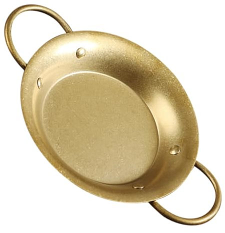 Gatuida Edelstahl Pfanne Spanische Paellapfanne Pizzapfanne Aus Edelstahl Rostfreier Stahl Golden