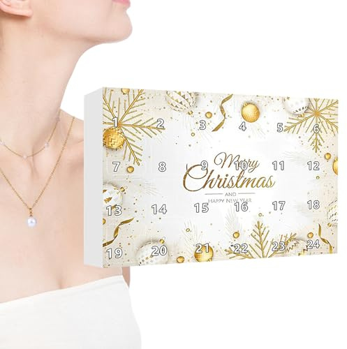 Calendrier De L'Avent Compte À Rebours | Bijoux De L'Avent 24 Jours - Bracelet de Mode - Pour Les Femmes, Les Filles, La Fille, L'Amie, Les Fêtes, La Soirée, Le Rendez-vous, La Réunion, Le