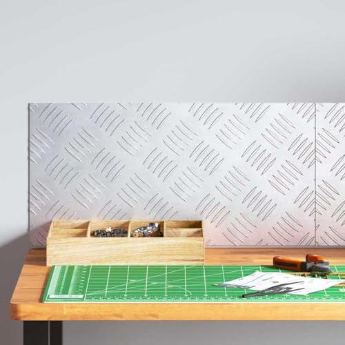 Ordellia Trappsteg aluminium silver 50 x 25 cm rätvinkliga 2 stycken halkfria självhäftande för inomhus utomhus trappor med steg- och bullerskydd för trätrappa och säkerhet