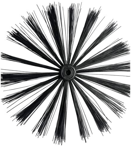 Dapetz ® Chimney Brush Head 400mm Nylon Brush Head Flexible Fireplace Cleaning Tools for Sweeping Drain Duct Vent Cleaning Fireplace Flue Fume Hood