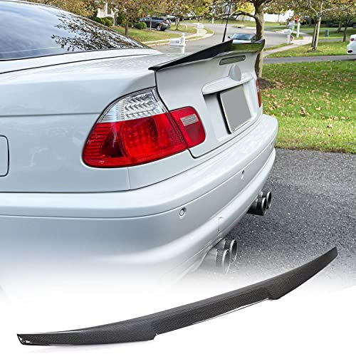 TGFOF Carbon Kohlefaser Heckspoiler für BMW 3er E46 Coupé 2-Tür 1999-2006 Auto Kofferraumdeckel Spoiler Flügel Lippe