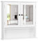Yaheetech Armadietto Bagno con Specchio Mobiletto da Muro Pensile Sospeso Mobile da Parete con 2 Ante Bianco 56 × 13 × 58 cm