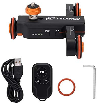 RvSky Accessoires de téléphone Portable Mini motorisé électrique Track Slider Motor Dolly Truck Car pour caméra caméscope DV Accessoires de téléphone Portable pour l'enregistrement vidéo