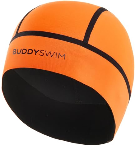 BUDDYSWIM Cuffia Nuoto in Neoprene Senza Chiusura per Il Nuoto in acque libere. Cap piscina donna e uomo e per isolamento dal freddo, immersioni, immersioni subacquee, surf e lavori in acqua.
