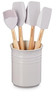 Le Creuset Stoneware & Silicone Utensil Crock Set, Shallot