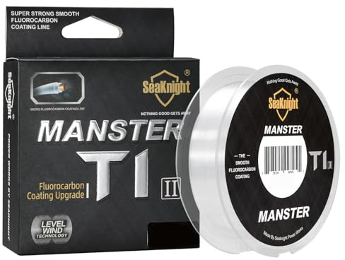 SeaKnight Línea Fluorocarbono 100m/110yds para Carpa, Monofilamento Transparente Invisible Líder de Hundimiento Rápido para Pesca en Mar 3-35LB