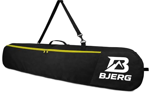 Vov.Vov BJERG Housse de Snowboard avec Fonction Sac à Dos – Sac Snowboard imperméable – Sangles de Portage Confortables – pour Snowboard Jusqu’à 170 cm – Fabriqué en Europe - Noir/Jaune