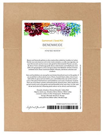 Plantes & fleurs mellifères pour des abeilles - kit de graines avec 5 variétés de plantes à fleurs connues pour attirer les abeilles