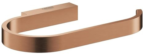 Grohe Wandrollenhalter ohne Deckel mit Starlight-Finish, Kratzfest, 15 x 8,5 x 1,5 cm, kupferfarben, glänzend gebürstet (Referenz: 41068DL0)