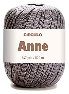 CÍRCULO – Hochwertige Wolle zum Stricken & zum Häkeln | 100% Baumwolle mercerisiert - 500m - Qualität seit 1938 (grau)