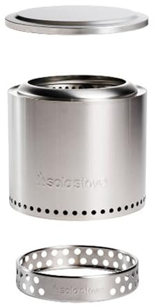 Solo Stove Braciere Ranger Set Essenziale 2.0 | con Braciere Senza Fumo, Supporto, Coperchio, Caminetto trasportabile, Combustione della legna, Cassetto per la cenere rimovibile, 38 x 41,5 cm, 7,3 kg