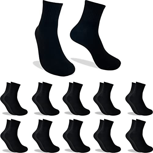 topline 10 Pares Calcetines Deporte Hombre - Calcetines Tenis Hombre - Calcetines Hombre Deporte - Calcetines Hombre de Algodón y Transpirables