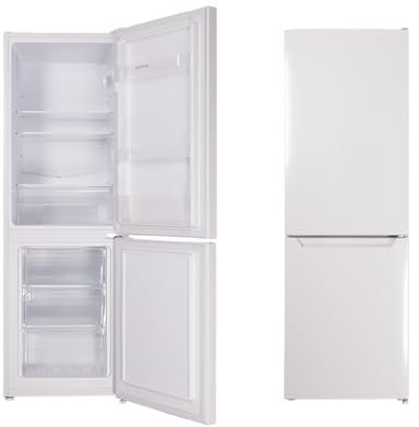 Respekta Réfrigérateur congélateur pose libre / 109 L de réfrigération / 48 L de congélation/avec bac à glaçons / KG144W-37 / (H) 144 x (L) 47,4 x (P) 49,5 cm / 39 dB/Blanc