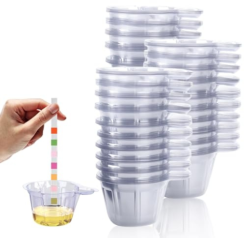 Urinmugg, 300 st, 50 ml urinprovskoppar, urinprovsmuggar, urinbehållare provtagningskopp för graviditetstest, urin