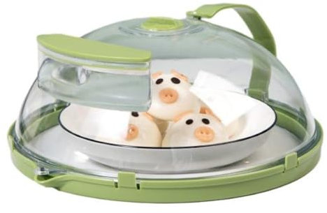 XILENY Mikrowellenabdeckhaube, Home Essential Mikrowellenabdeckhaube, Abdeckhaube Mikrowelle mit Umleitungsrinne (26cm)