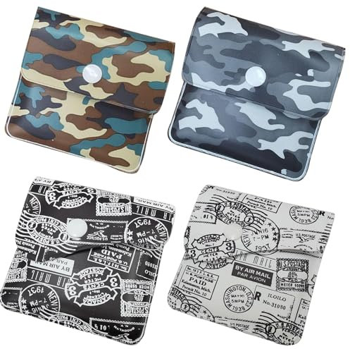 Bamyli Posacenere tascabile da 4 pezzi, riutilizzabile tascabile Etrave cenere di sigaretta, pvc tasca posacenere, portatile tascabile posacenere (4 colori)