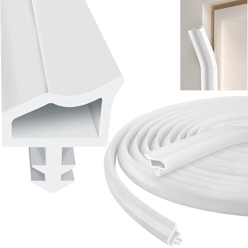 20M Türrahmen Dichtung für Schallschutz,Türdichtung Weiß Holzzarge, Zugluftstopper und Türdichtungen, für Feuchtigkeitsbest, Schalldämmung und Kollisionsvermeidung