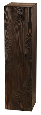 Decorativo Colonna in legno, colonna rustica, decorazione in tronco d’albero, supporto portacandele da pavimento, colonna per fiori in legno, stabile e durevole, noce scuro, 75x20x20 cm