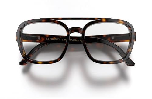 LONDON MOLE® Kennedy Lunettes de lecture | Liseurs de style pilote en forme carrée et sympa | Unisex féminin masculin | Charnières à ressort
