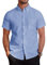 J.VER Mens Blue Shirts Short Sleeve Shirt Regular Fit Non Iron Button Down Oxford Smart Casual Business Office Work Cotton Summer Dress Shirt M