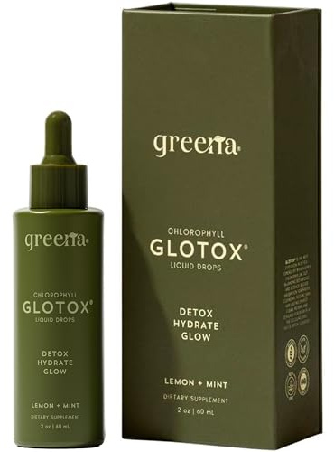 GLOTOX Chlorophyll Liquid Drops - 3000mg Sodium Copper Chlorophyllin Complex with 6 Bioavailable Botanicals - Clinical-Grade Detox, Gut Cleanse & Energy Support - Vegan, Non-GMO - Lemon Mint - 2oz