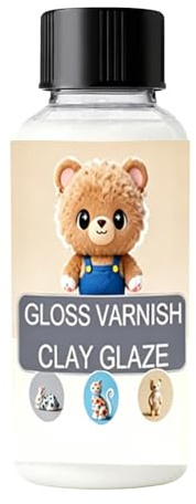 Clay Gloss Finish – Transparent ytförsegling, snabbtorkande skyddslager, hållbar ljusstyrka förstärkare | Perfekt för degmodellering, handgjorda skapelser, presentation