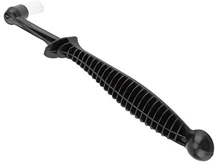 Aumotop Kaffemaskinrengöringsborste, Slitstark Plastrengöring med Dubbla Användningsområden och Sked för Hemkökskaféer, Svart, 22,2 Cm