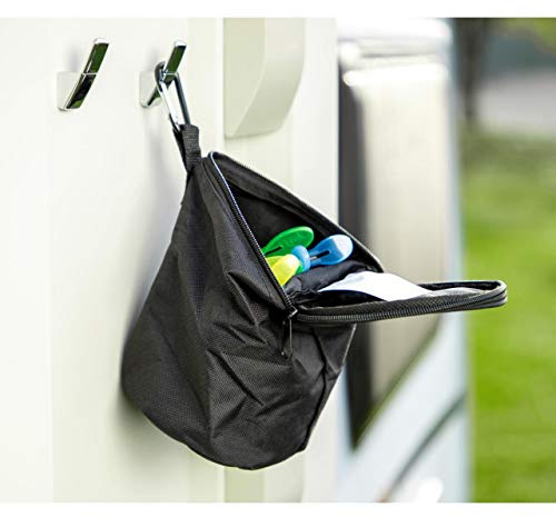 Cartrend 10387 Borsa per mollette da bucato con moschettone, roulotte, Accessori per Camper, 1 Pezzo