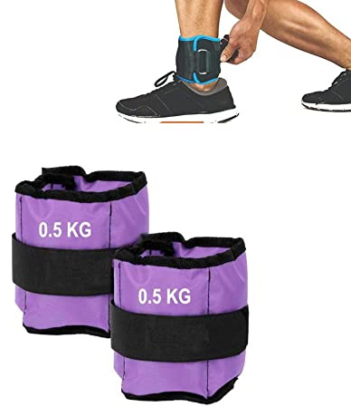 FFitnes S Handleds- och fotvikter (2 x 0,50 kg) armband/hörnvikter med justerbar rem