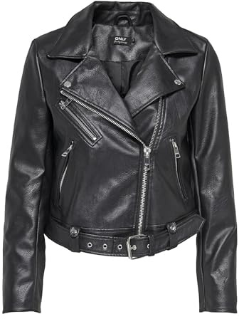 ONLY Female Faux Leather Jacket Vera Faux Leather Jacket, black, M