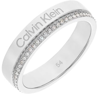 Calvin Klein Anillo para Mujer Colección MINIMAL LINEAR en Acero Inoxidable con Cristales - 35000200B