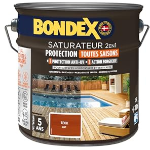 BONDEX - Teakholz für den Außenbereich – UV-Schutz, Anti-Verwitterung – Teak – 2,5 l