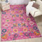 Lord of Rugs Nourison Passion Floral Rug Traditional Classic Persian Motifs Living Room Bedroom Colourful Rug Fuchsia Medium 114x175 cm (3'9''x5'9'')