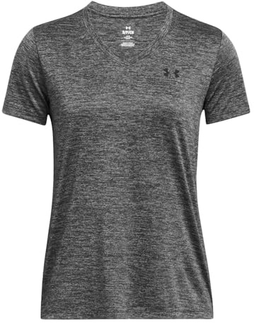 Under Armour Tech SSV - Solid, T-shirt de sport confortable pour femme, T-Shirt manches courtes avec col en V