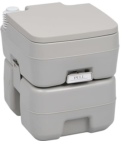 CIADAZ Tragbare Campingtoilette Grau 20 + 10 L, Camping Toiletten, Urinflaschen Für Männer, Camping WC, Mobile Toilette, Urinella Für Frauen