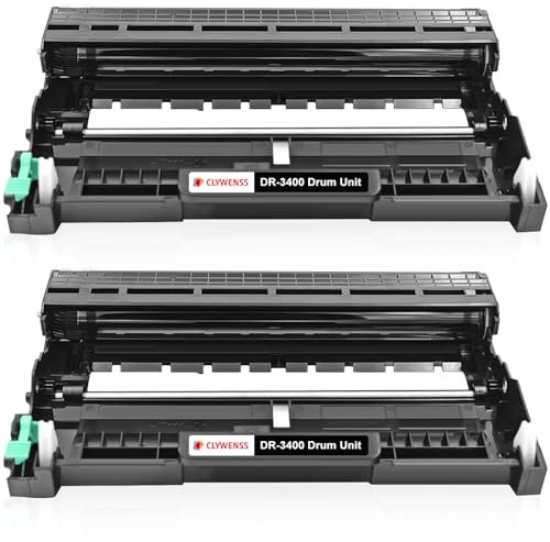 Clywenss DR3400 Trommel Kompatibel mit Brother DR-3400 Toner Trommeleinheit für DCP-L5500DN HL-L5100DNTT HL-L5100DNT HL-L6400DW MFC-L5700DN MFC-L5750DW HL-L6300DW L5200DW L5000D | 30000 Seiten, 2-Pack