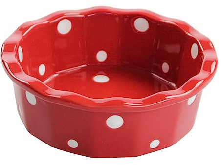 Hoement Ciotola Ceramica Per Forno e Dessert Da Design Pois Perfetta Per Pudding e Torte Facile Da Pulire e Per Cucina e Occasioni Speciali